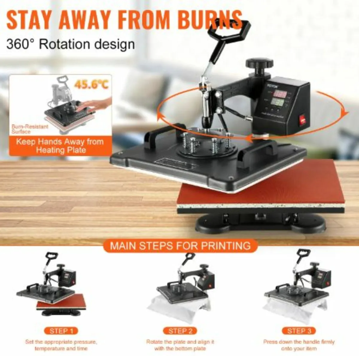Heat Press 8in1 Heat Press Machine 38x30cm T-shirt - Image 3