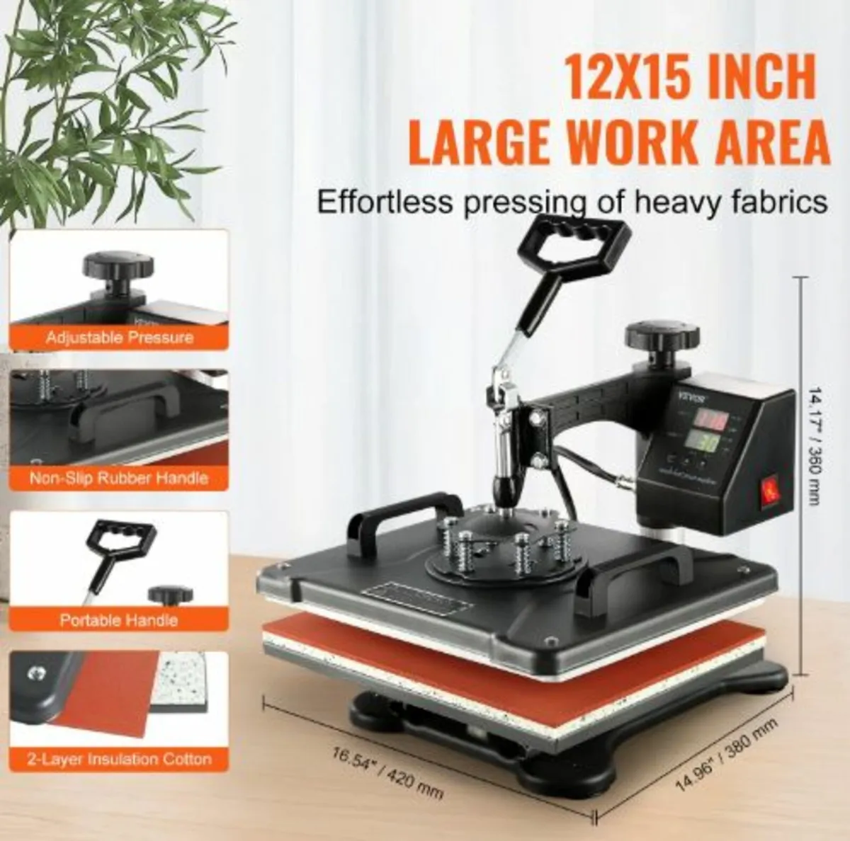 Heat Press 8in1 Heat Press Machine 38x30cm T-shirt - Image 4