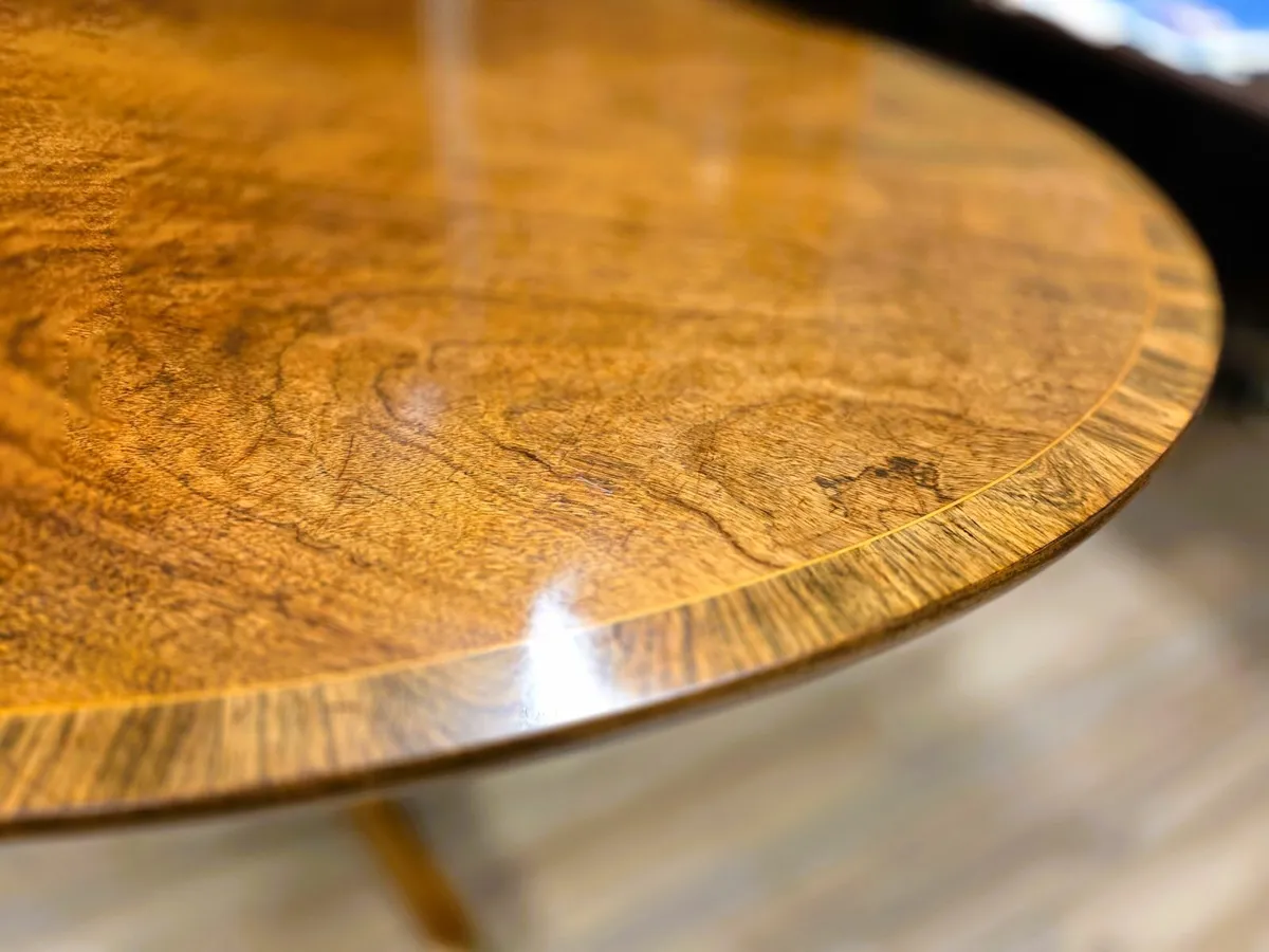 Large Vintage Oval Walnut Table - Image 2