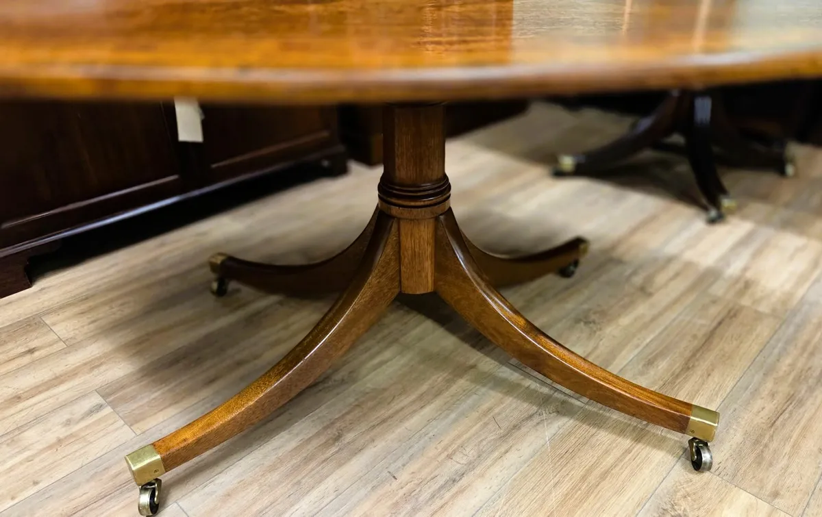 Large Vintage Oval Walnut Table - Image 4