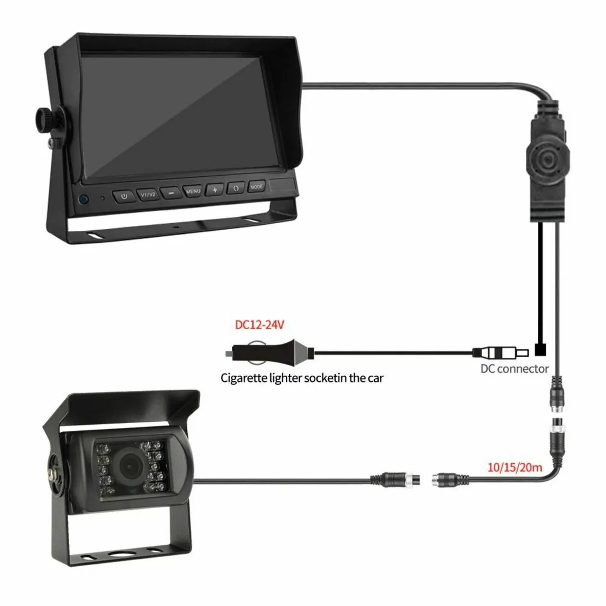7" Reversing Monitor Kit for Camper Van - Image 1