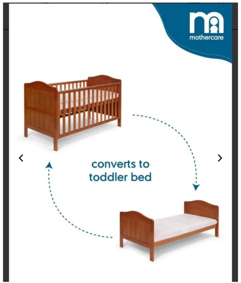 Mothercare Darlington Wooden Cot/Toddler Bed - Image 1