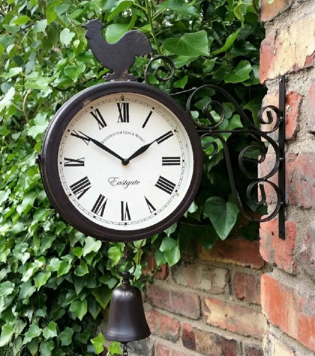 Outdoor Garden Wall Clock Double Sided NEW - Image 2