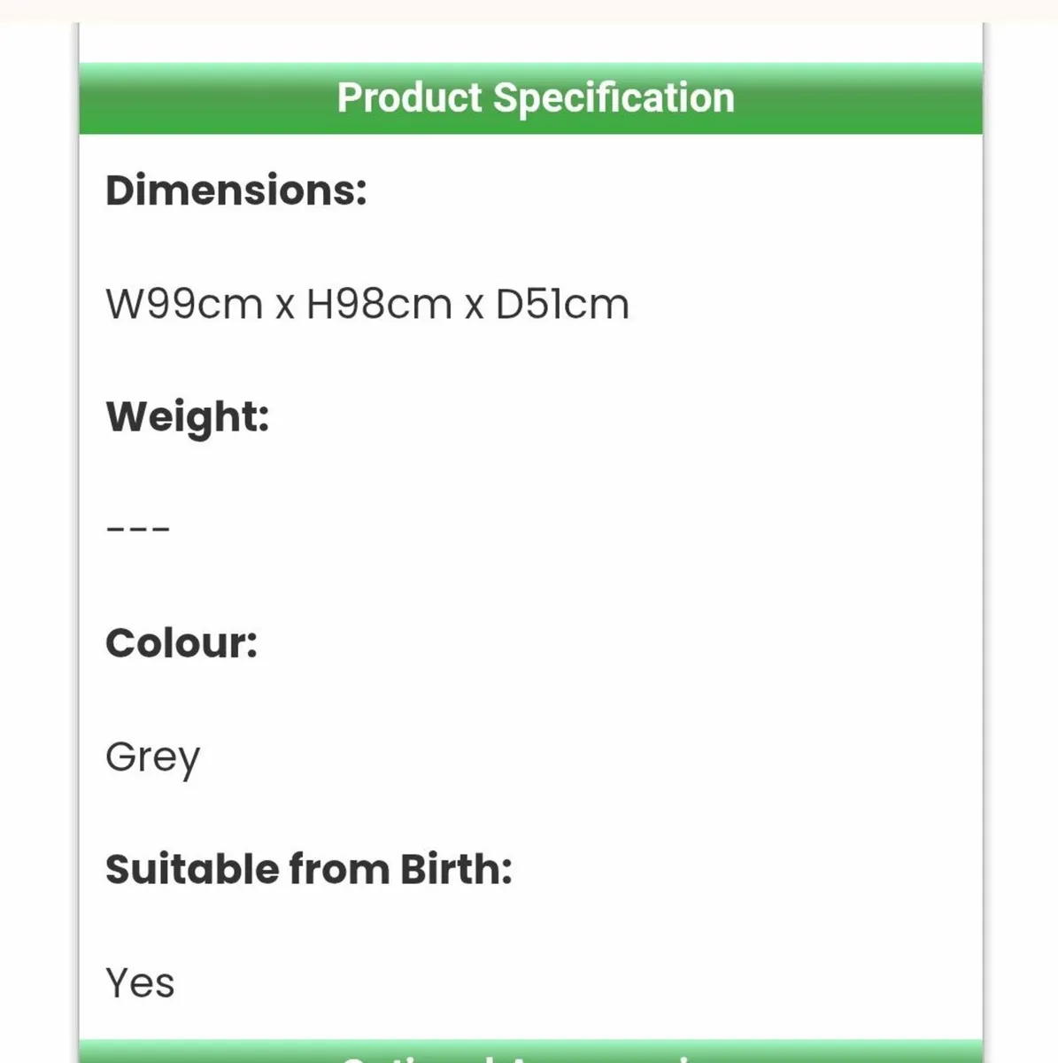 BR baby oslo dresser/changing unit - Image 2