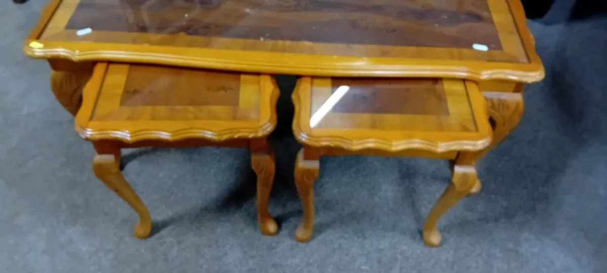 Walnut Effect Coffee Table Nest - Image 3