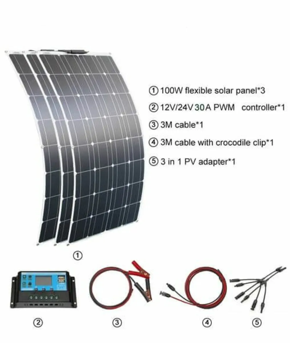 300W Solar Panel Kit for Camper Van - Image 4