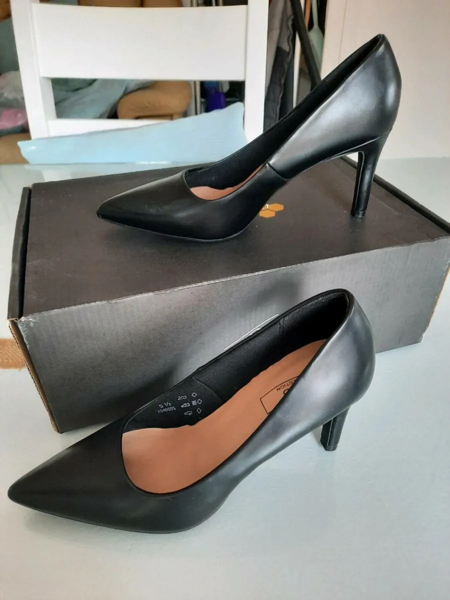 M&S Stilletto Black Shoes - Image 1