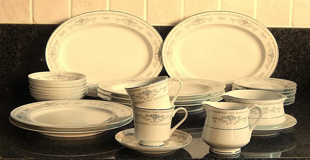 24 Pieces of Diane Japanese Fine Porcelain China - Image 2