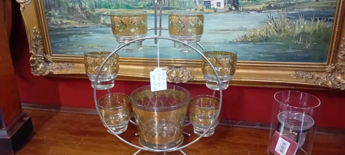 Vintage Culver Glass Punch Set