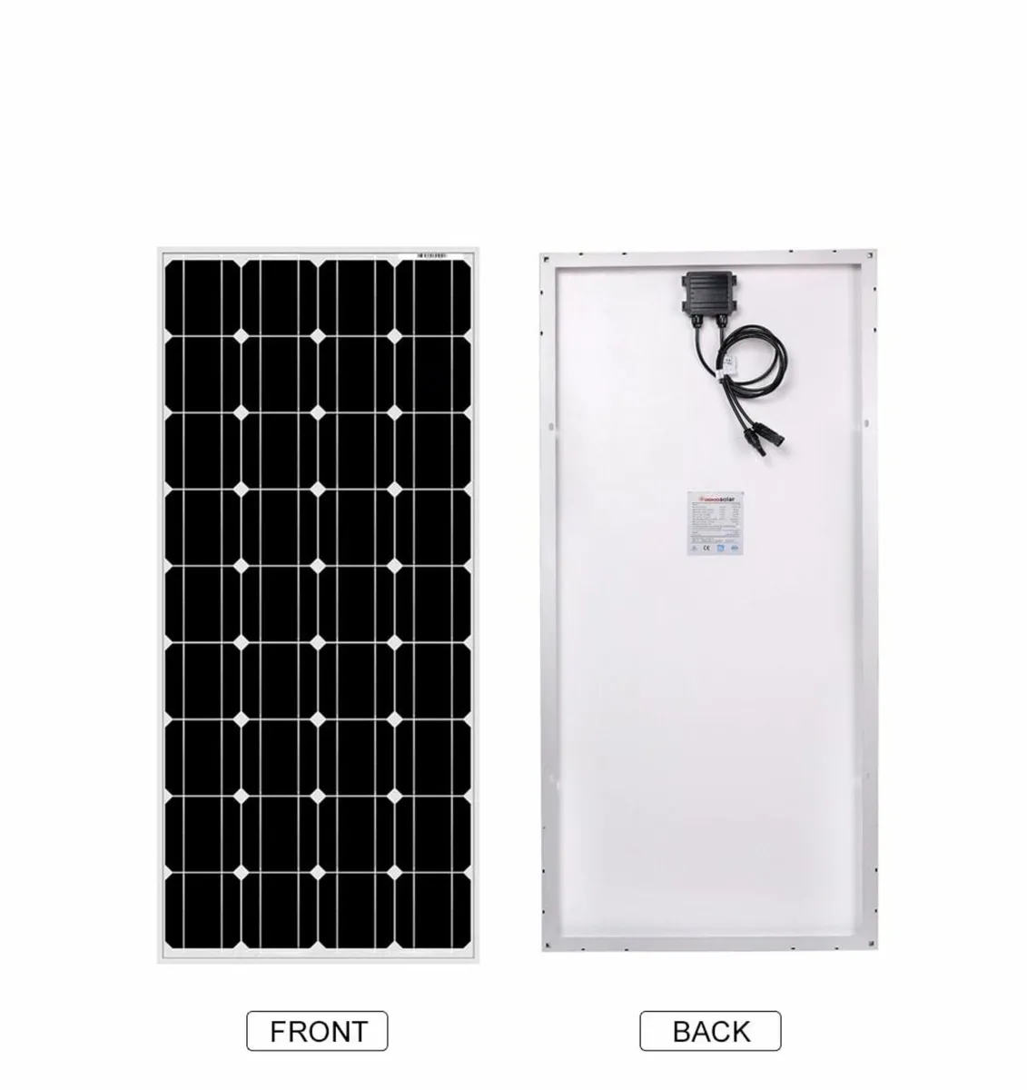 Camper van or boat 100W 12V Solar Panel - Image 3