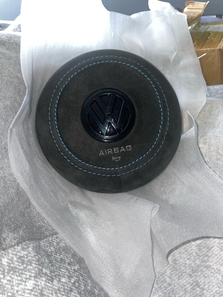 Mk 7 R  Alcantara blue stitching air bag cover - Image 2