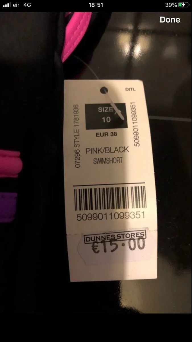 Ladies  BNWT shirts swimming suit size 10 €8 - Image 3
