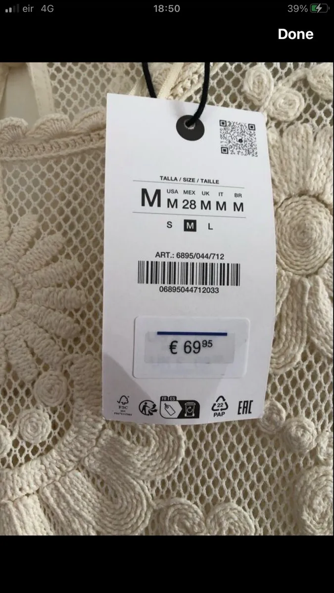 Ladies  BNWT  Zara dress size M €40 - Image 3