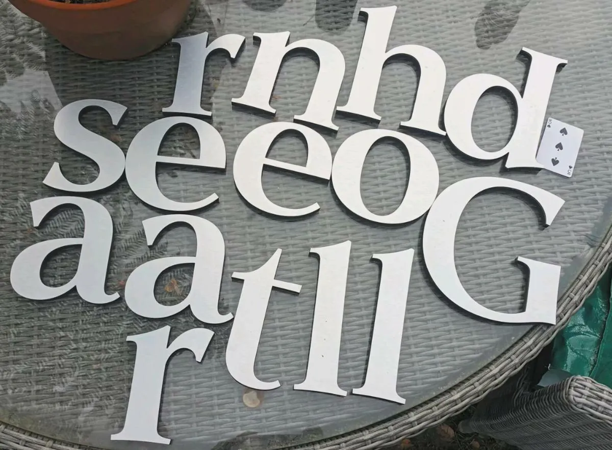 Metal numbers letters, D18, post 6e - Image 1