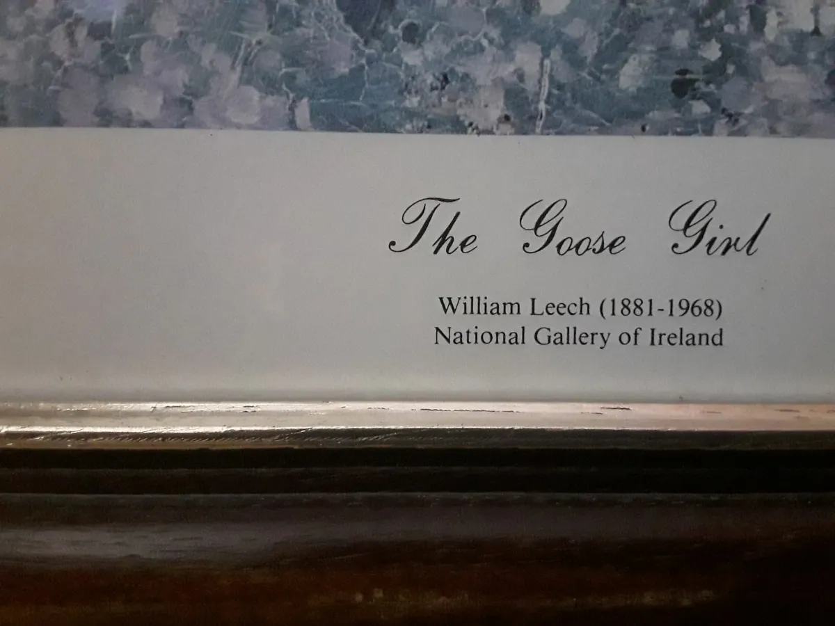 Lovely picture titled the Goose Girl - Image 4