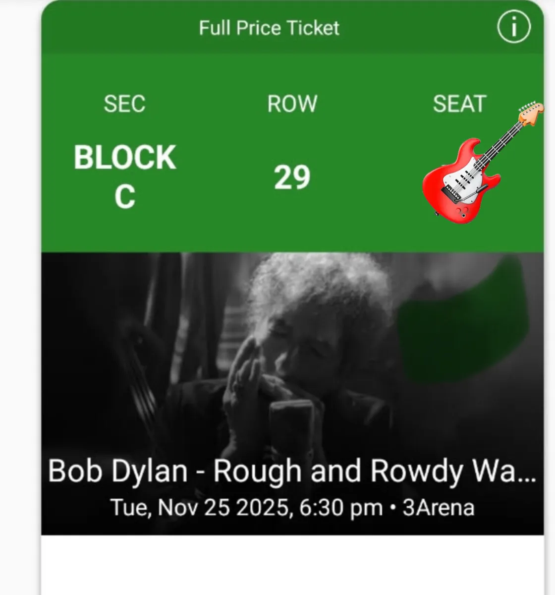 Bob Dylan Ticket