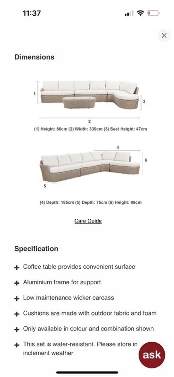 Albany Corner Sofa Garden Set - Image 2