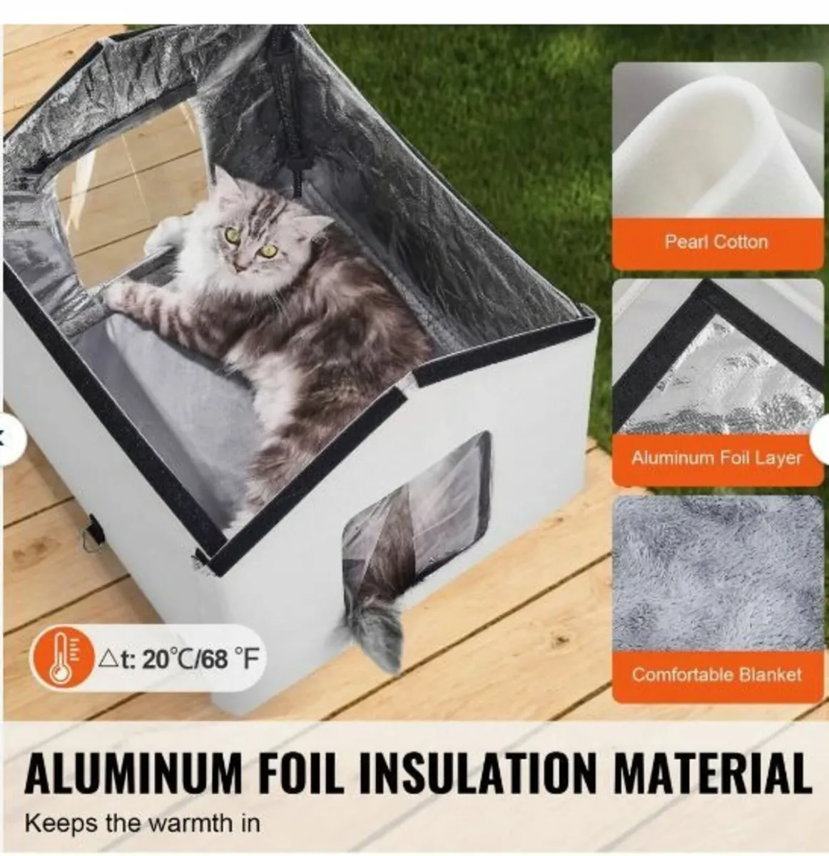 Heated Cat House, Outdoor Kitty Shelter - Image 2