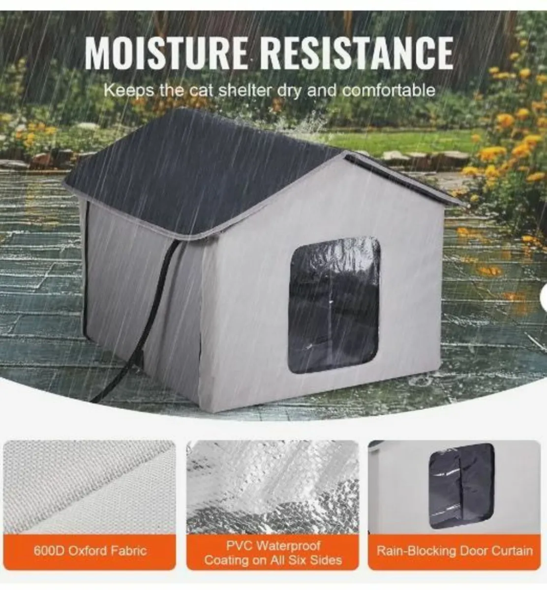 Heated Cat House, Outdoor Kitty Shelter - Image 3