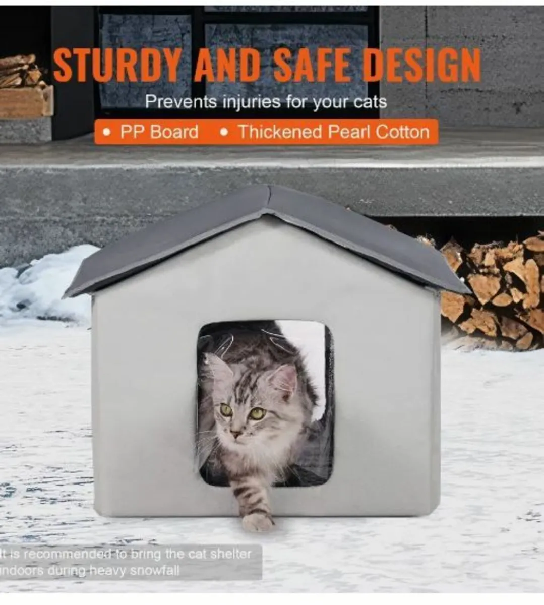 Heated Cat House, Outdoor Kitty Shelter - Image 4