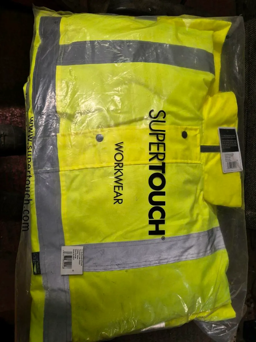 2 x Hi Vis Yellow coats XL - Image 1