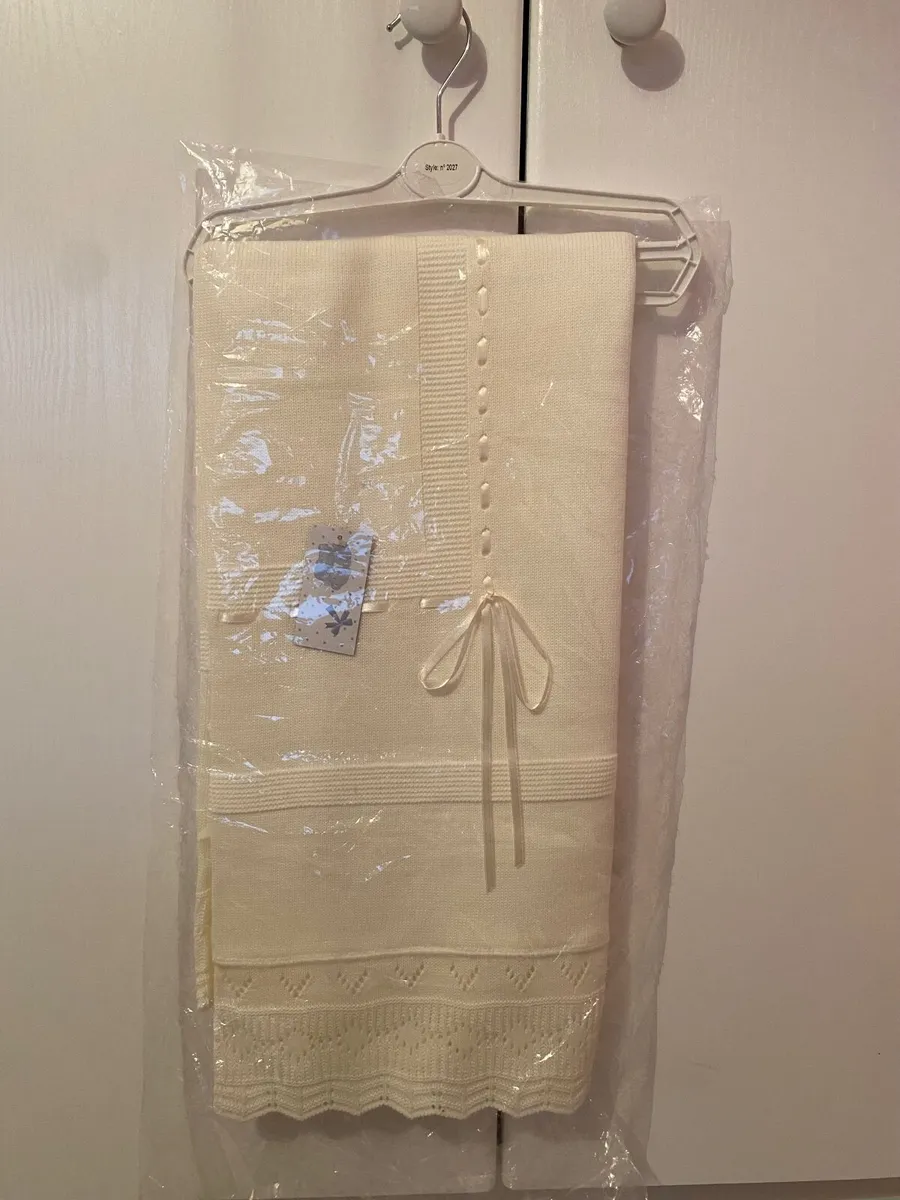 Ivory Christening Shawl - Image 2