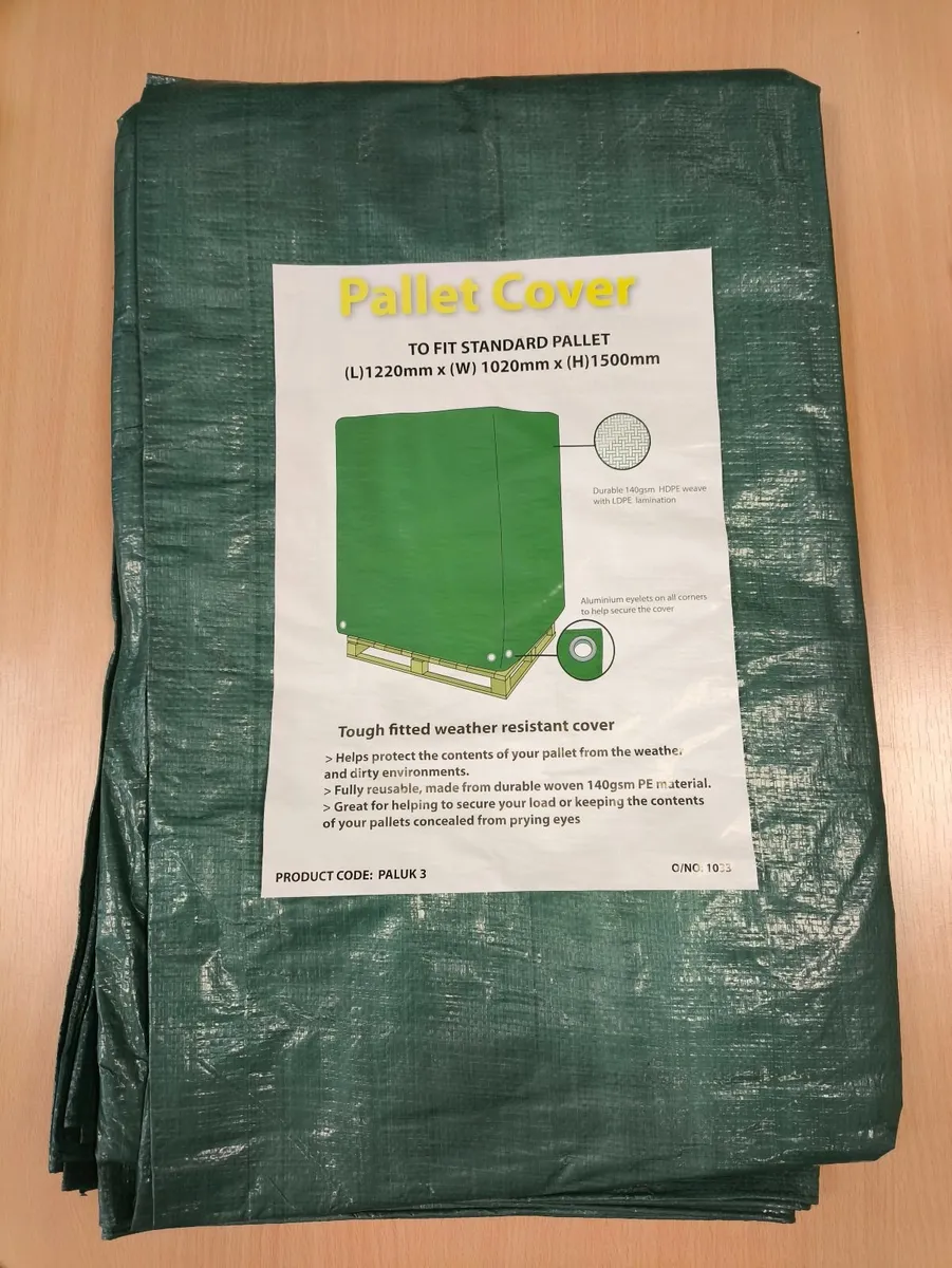 UK Pallet Cover XLarge -1220  L x 1020 W x 2000 H - Image 1