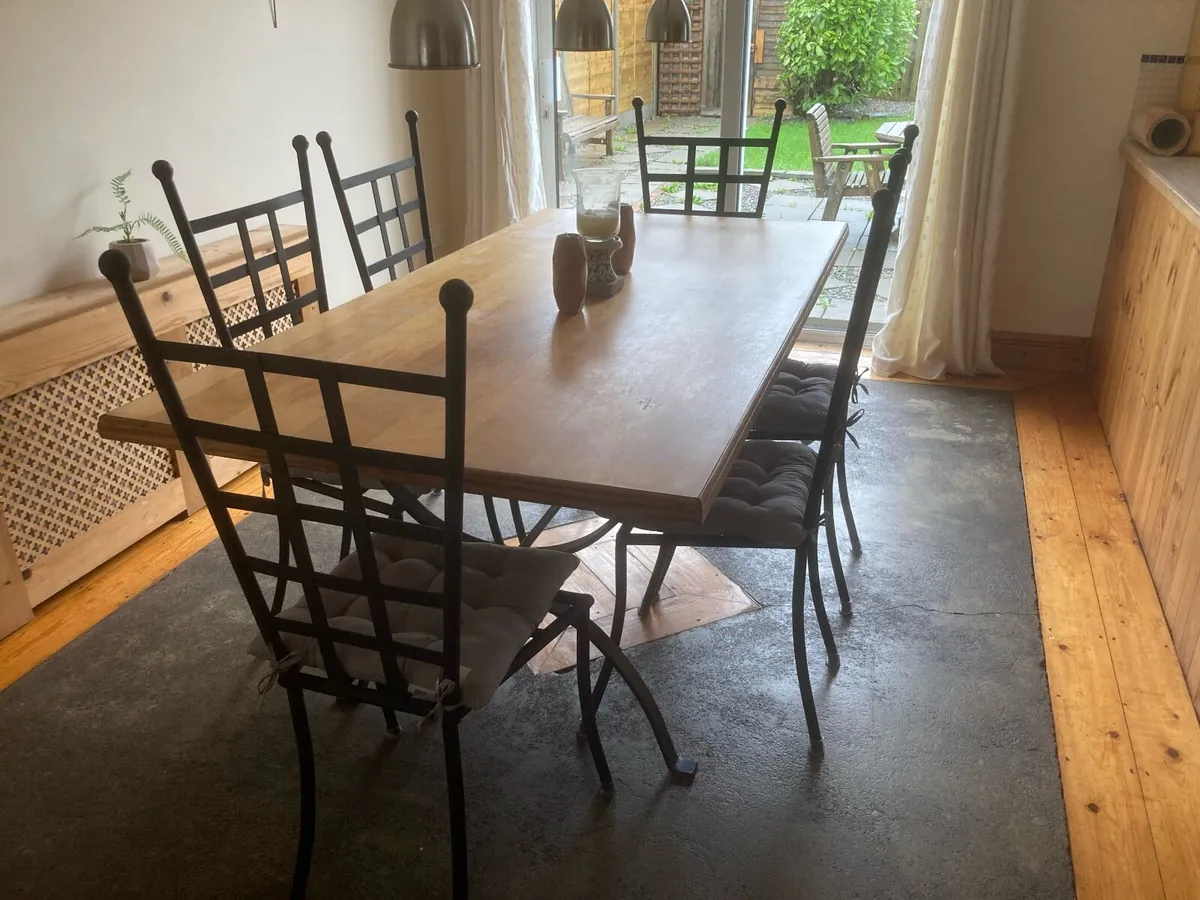 Dining table and chairs
