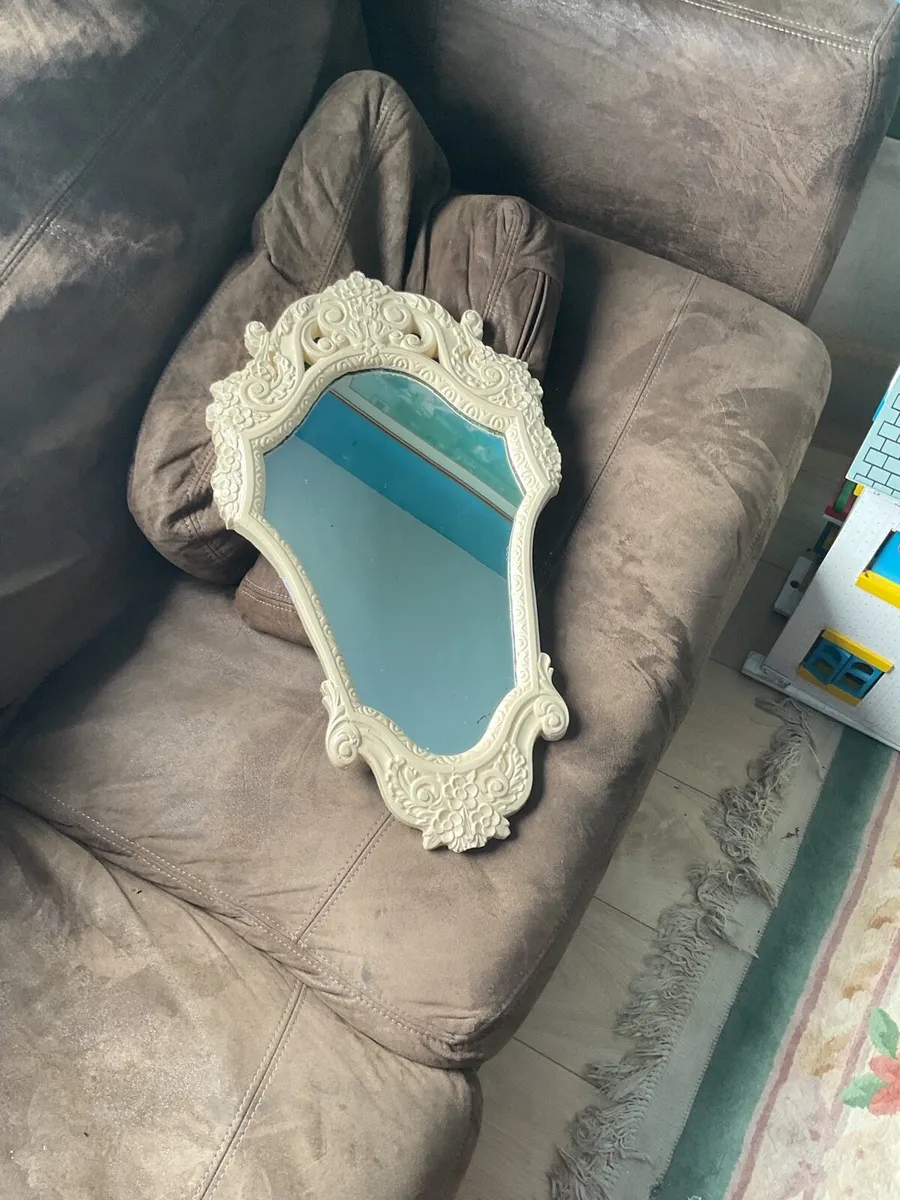 Vintage Plaster Wall Mirror - Image 2