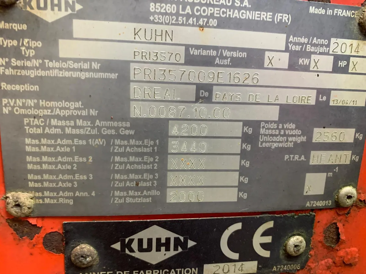 KUHN 3570M, 2014 - Image 3