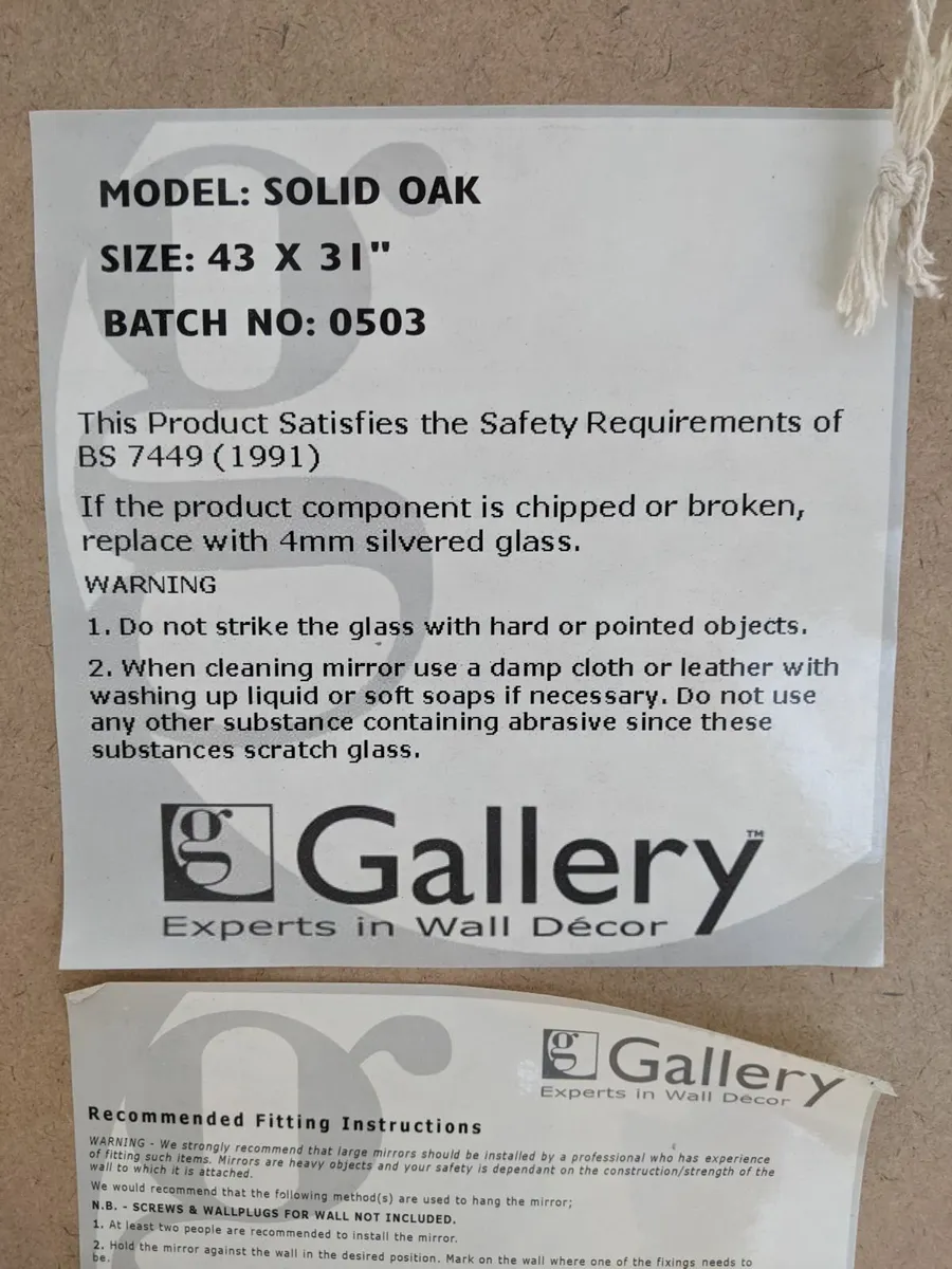 Gallery Oak Mirror - Image 4