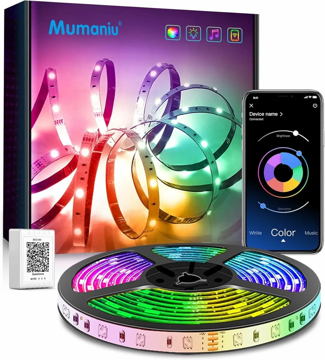 LED Strip Lights 30M(2 Rolls of 15m) Bluetooth, Ul