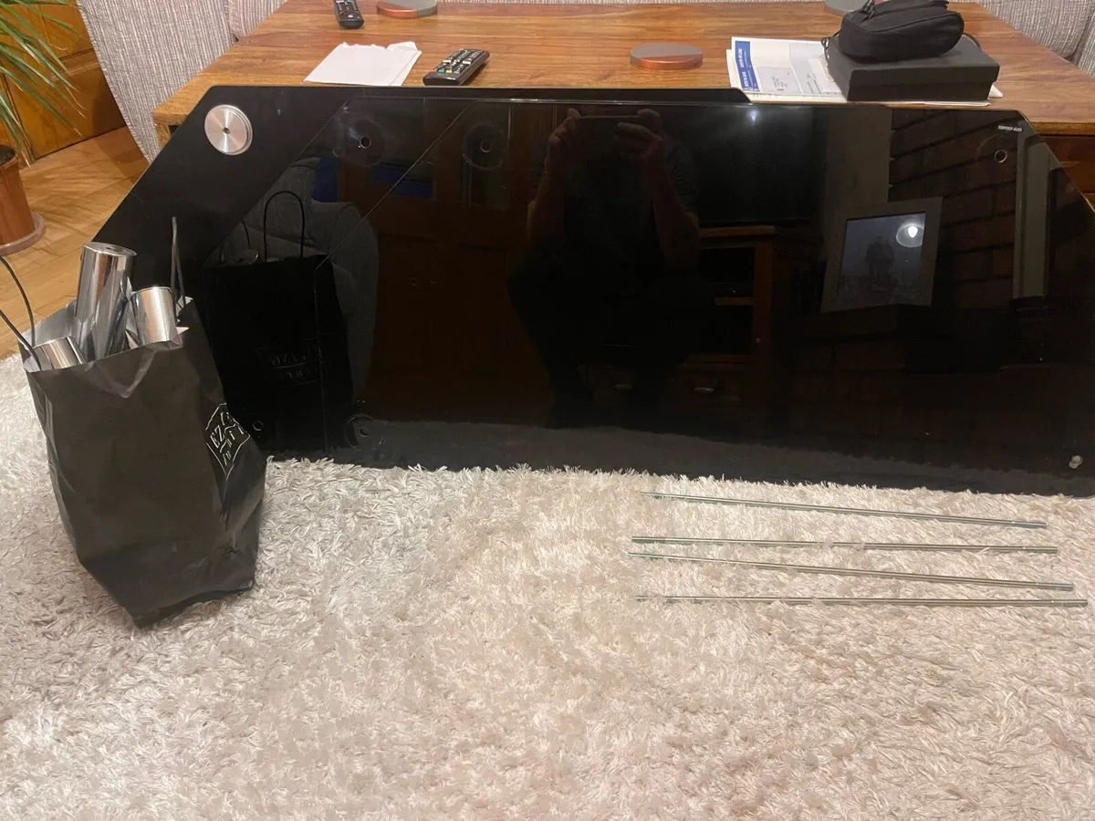 Black Glass TV Stand - Image 3