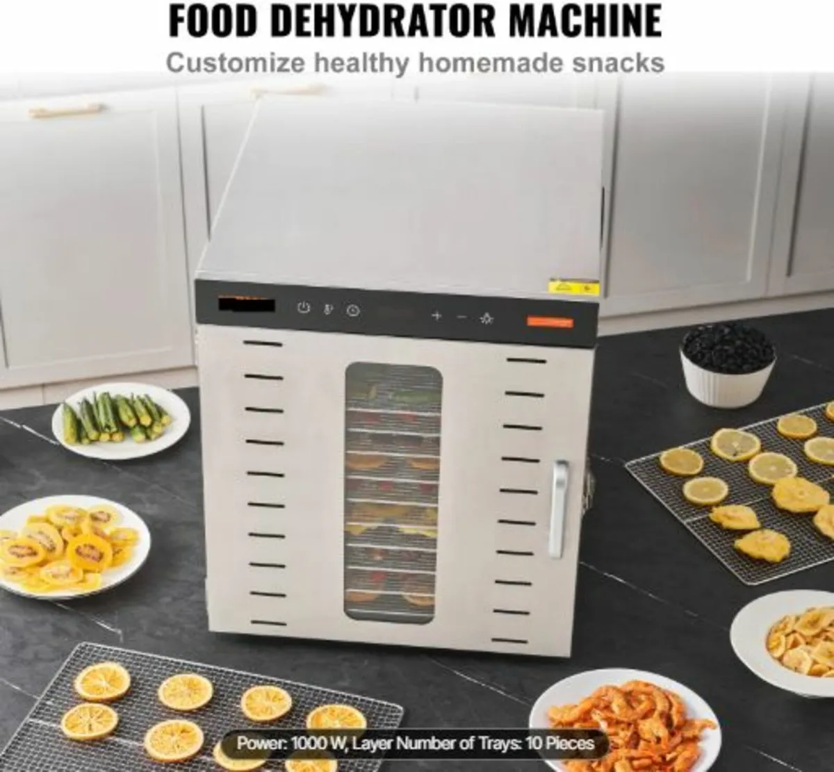 10 Trays Food Dehydrator Machine Stainless Steel - Image 2