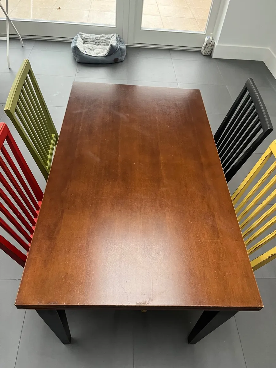 Extendable Dining table & chairs - Image 2