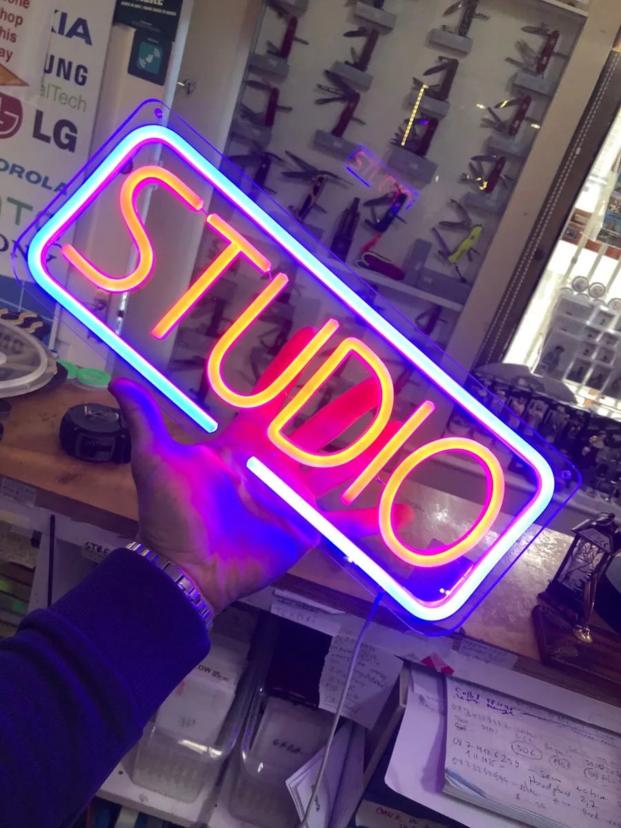 STUDIO Neon sign for Businesses Nail Salon Tattoo - Image 1