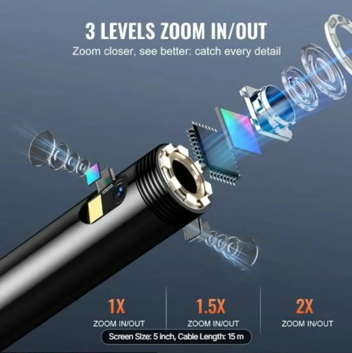 Endoscope Camera with Lights Triple Lens - Image 4