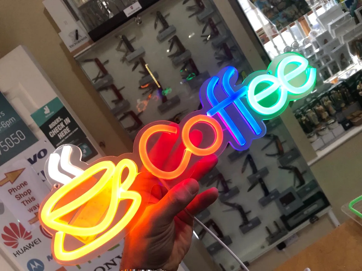 COFFEE NEON Sign Multicolour For Coffeeshops and B - Image 1