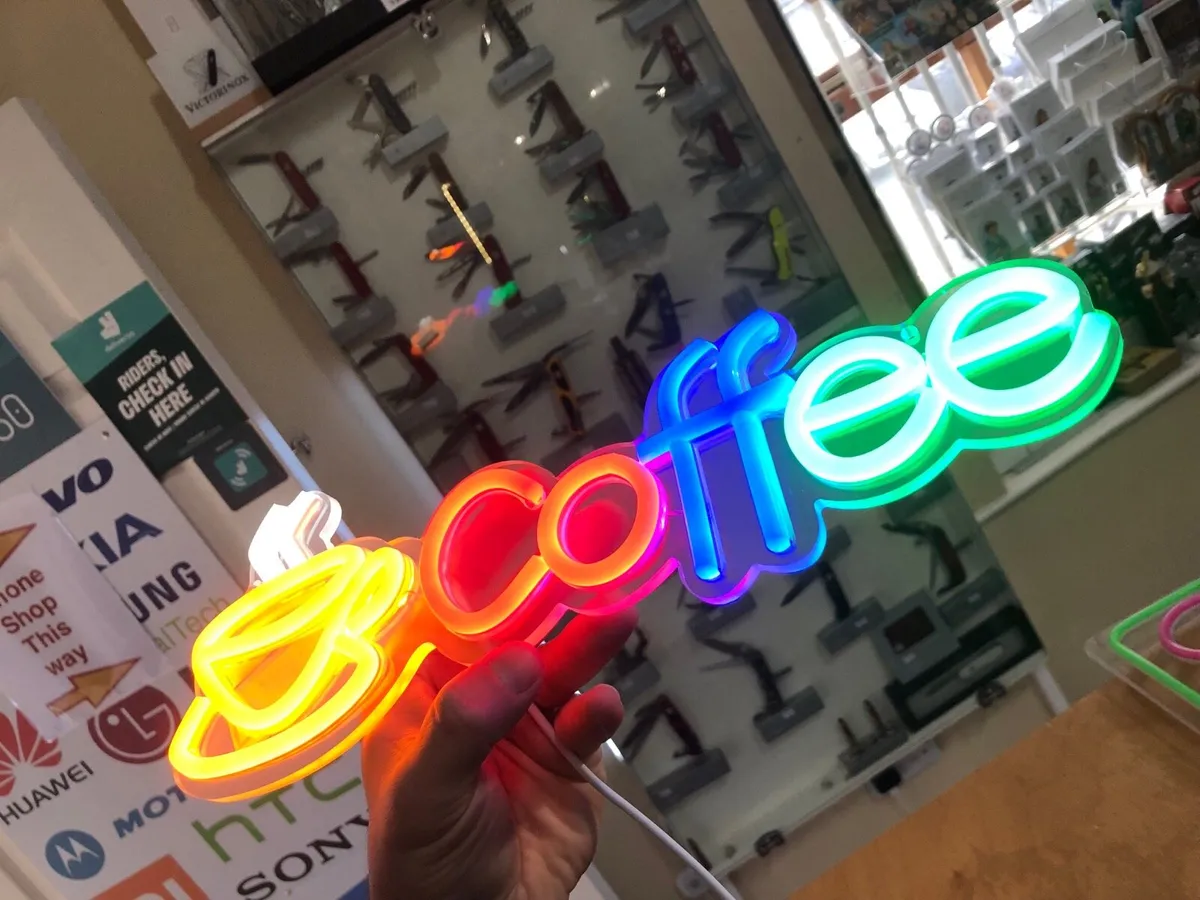 COFFEE NEON Sign Multicolour For Coffeeshops and B - Image 2