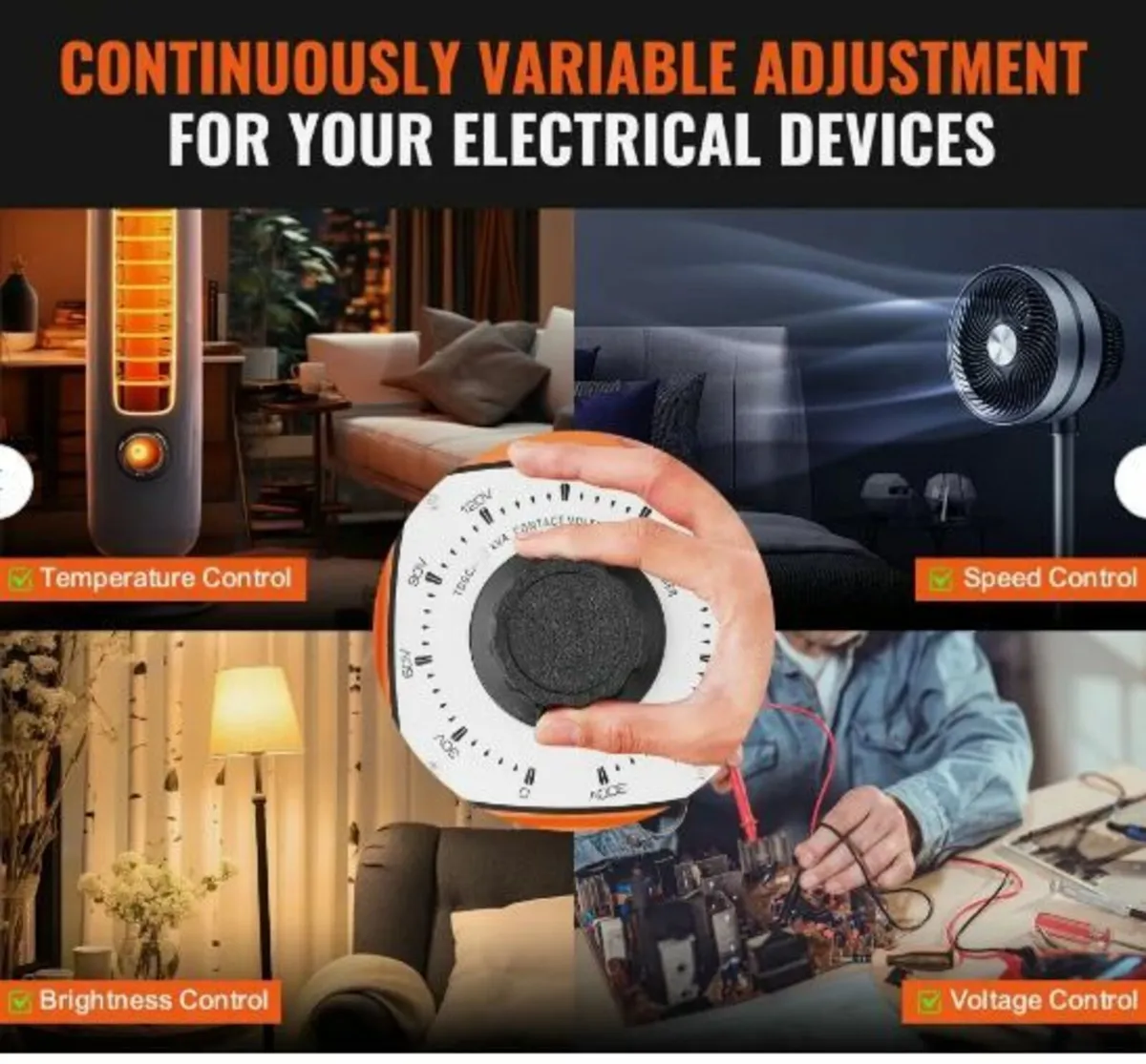 3000VA Auto Variable Voltage Transformer, 10 Amp - Image 2