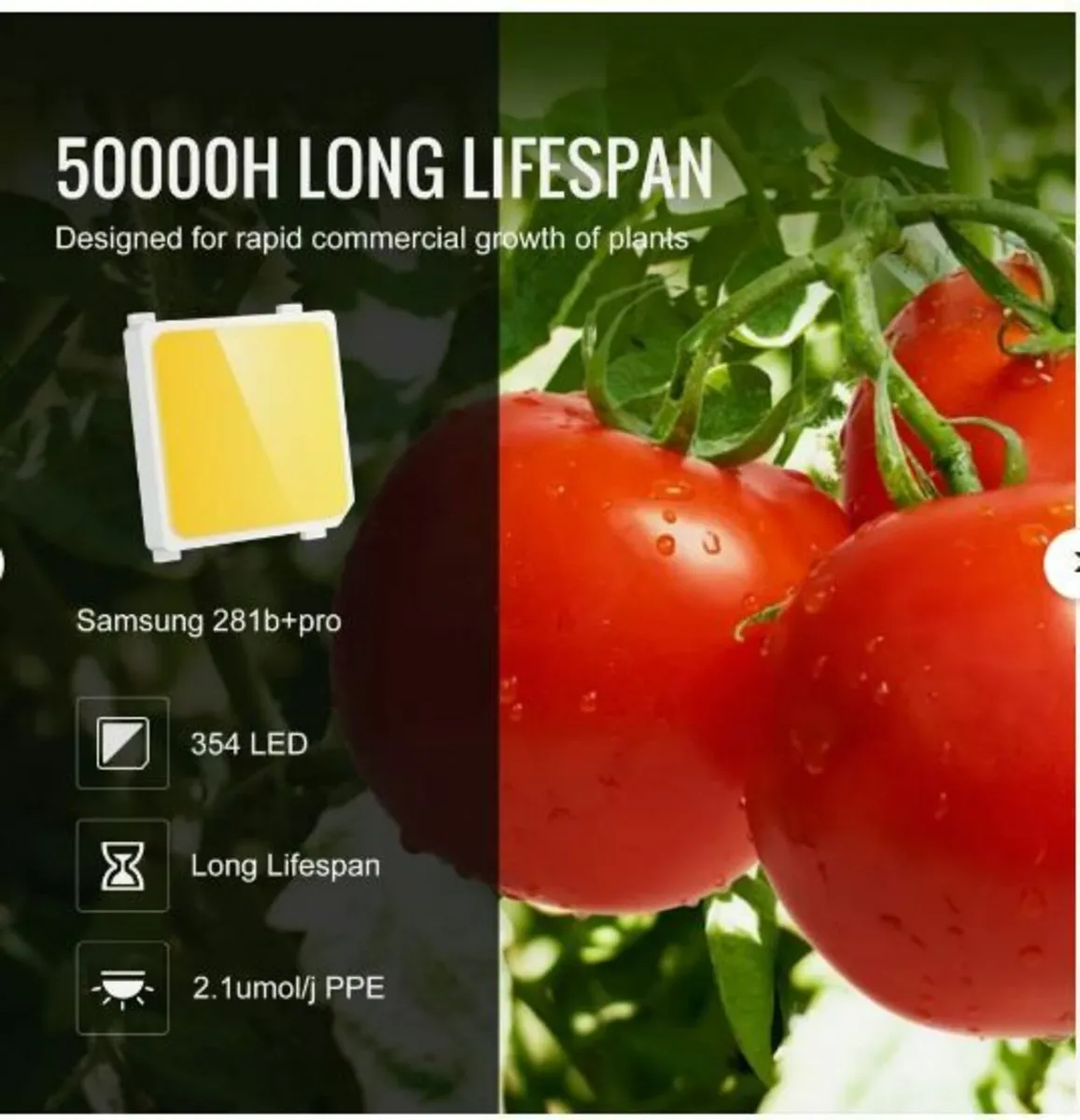 Grow Light, 150W Full Spectrum Dimmable - Image 4