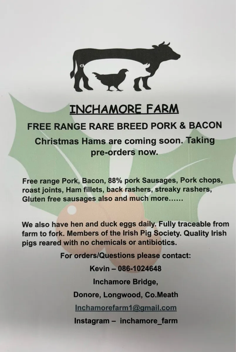 Christmas Free Range Pork and Bacon/Hams - Image 1