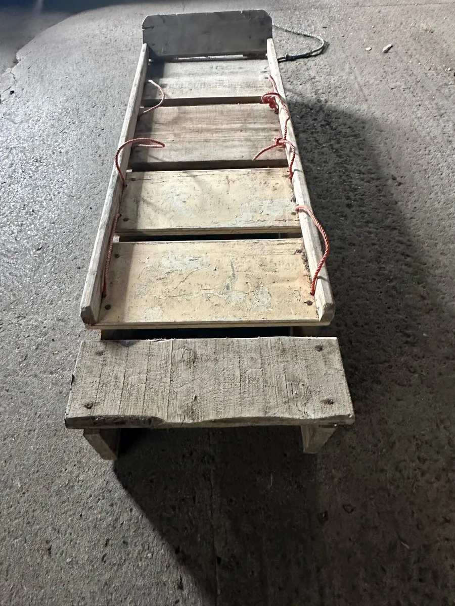 Vintage wooden Snow Sledge / Toboggan — 1940/50’s - Image 4