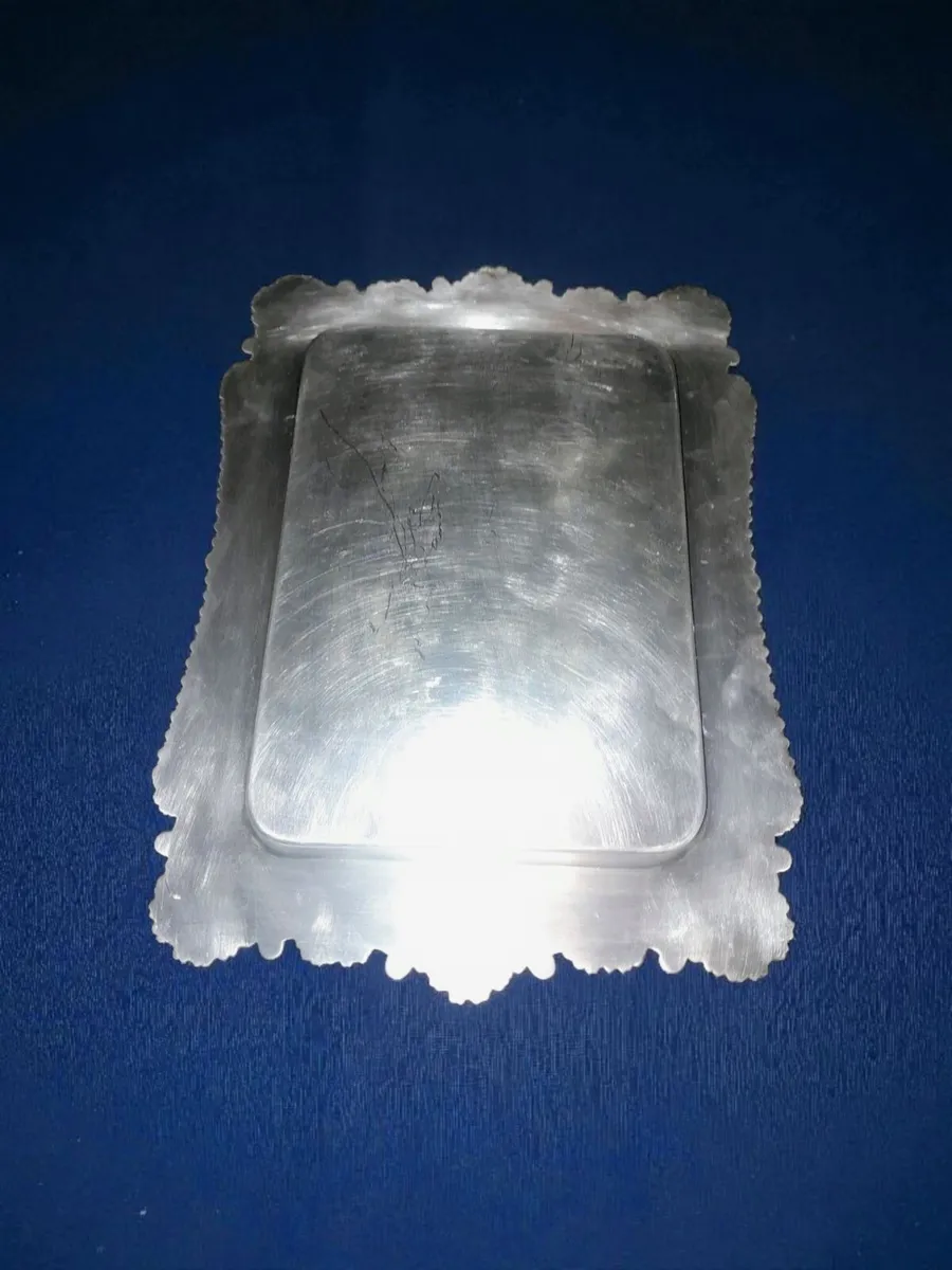 Beautiful heavy antique silver plated tray - Image 2