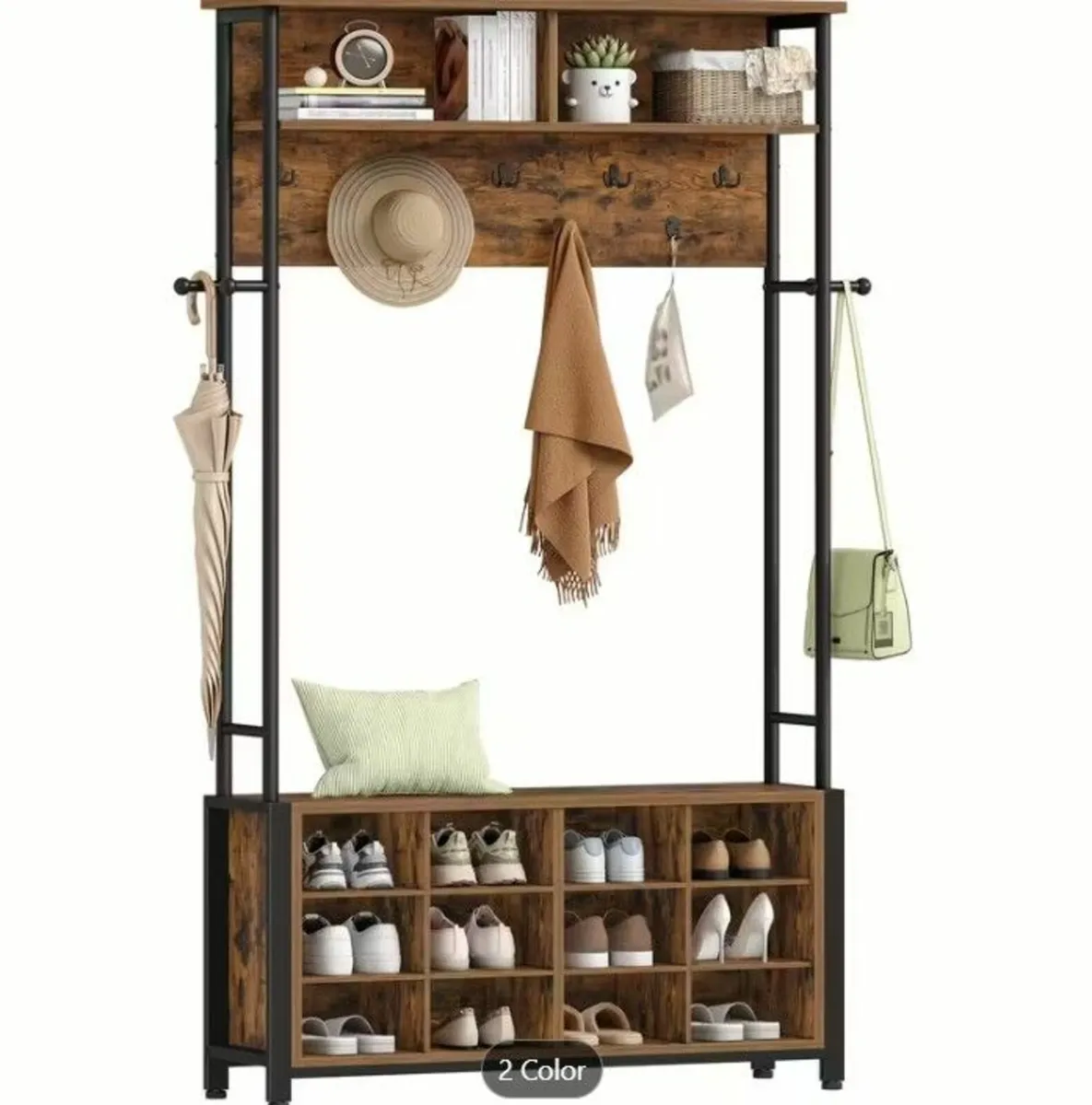 Coat Rack with Bench, Shoe Storage - Image 1