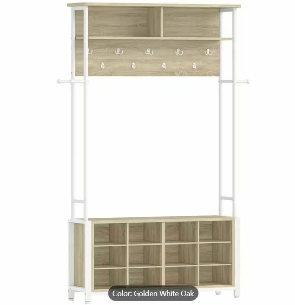 Coat Rack with Bench, Shoe Storage - Image 4