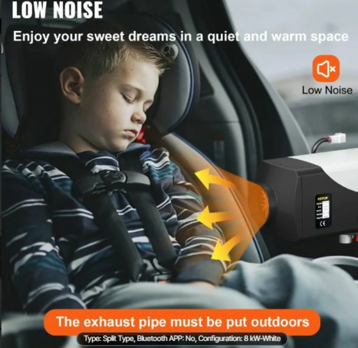 12V Diesel Parking Heater, 8KW Diesel Air Heater, - Image 4