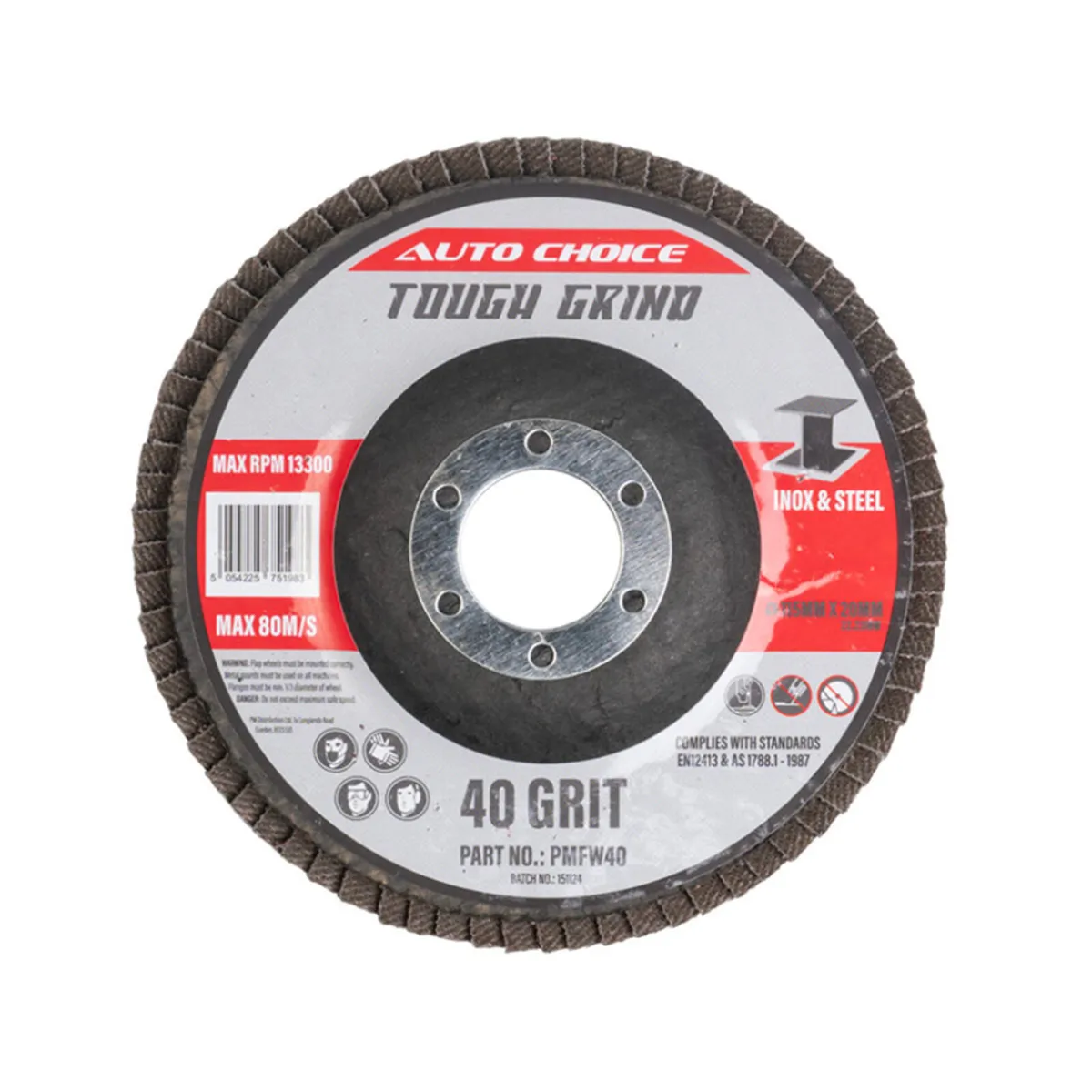 Auto Choice Flap Wheel – 40 Grit, 100 Pack - Image 1