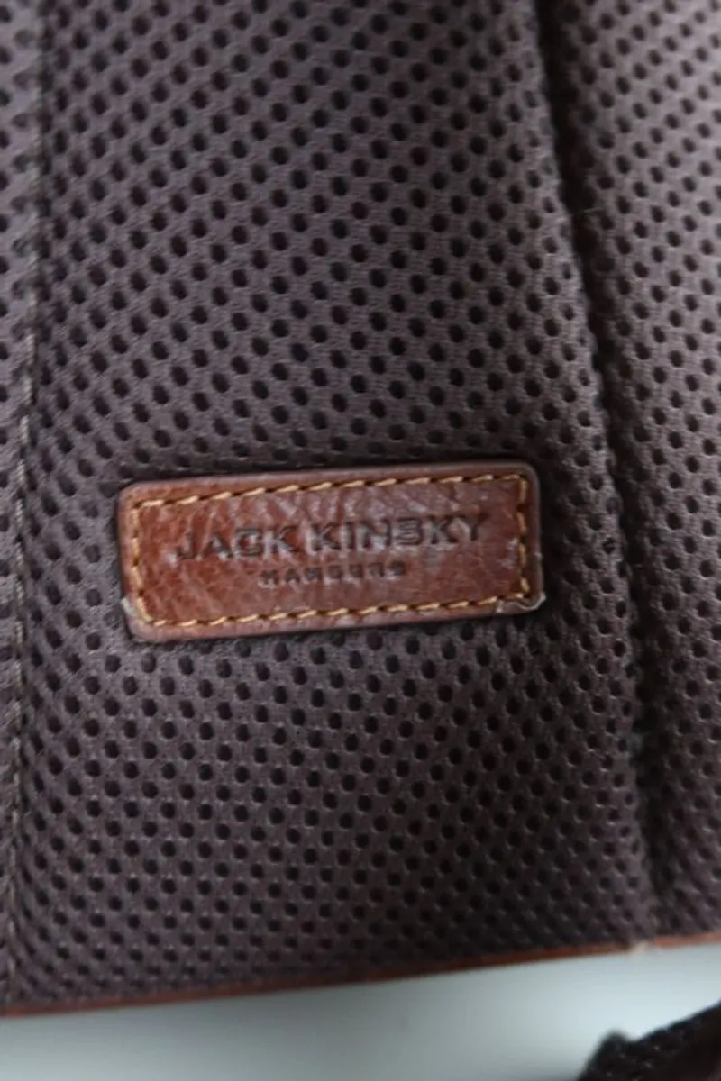 Backpack, laptop 14", grained leather - Jack Kinsky - Image 3