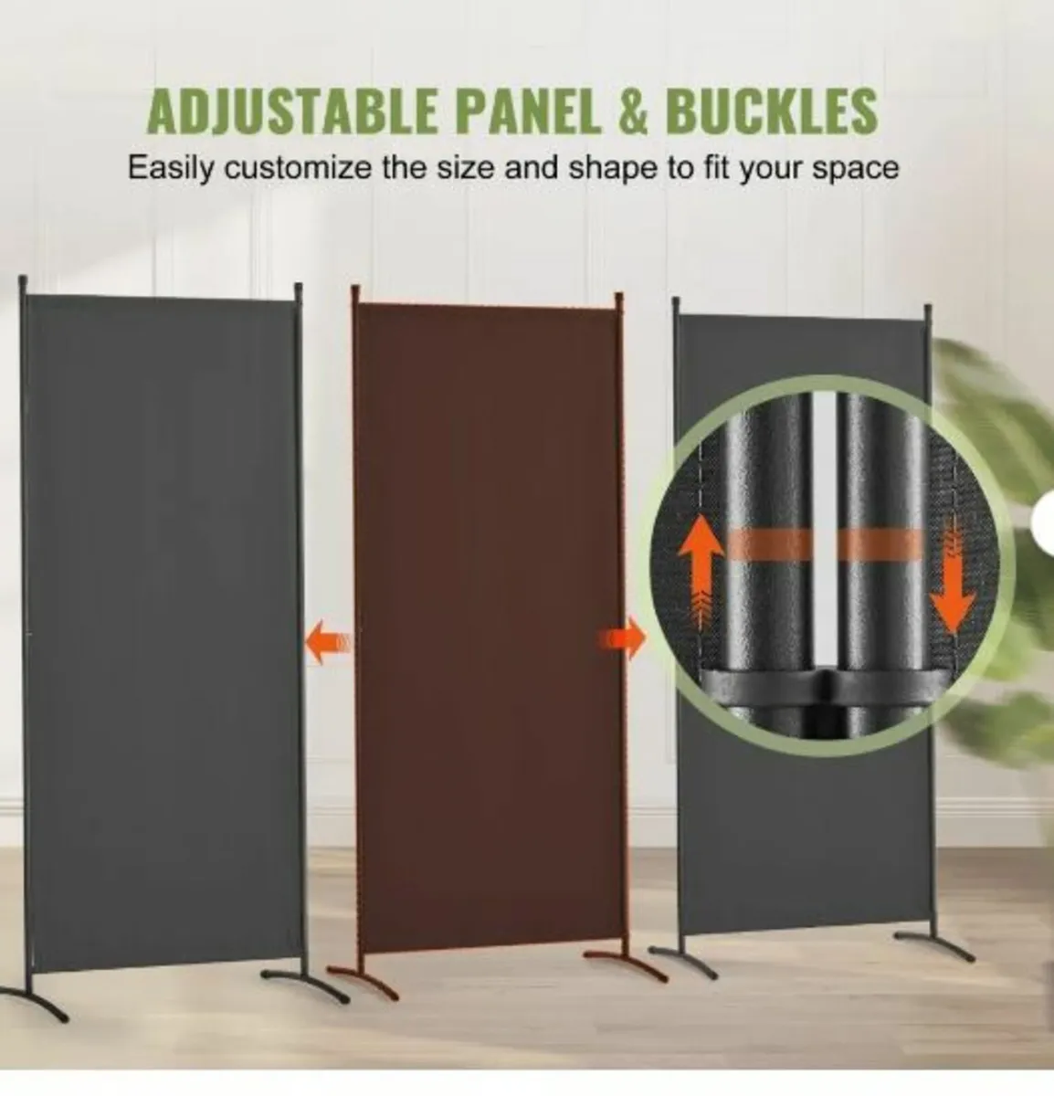 Room Divider, 3 Panel Room Dividers and Folding - Image 4